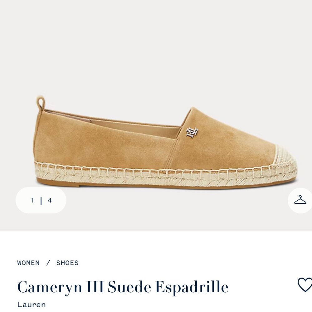 Lauren Ralph Lauren Cameryn III Chestnut Suede Espadrille size:7.5 - Picture 12 of 12